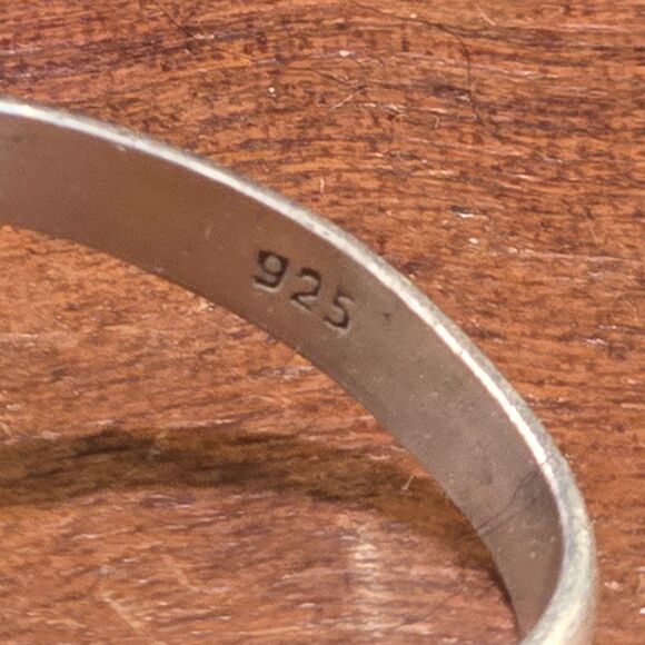 Coffin Shape Black Rutile Gemstone .925 Sterling Silver Ring Size 11 - Picture 6 of 7